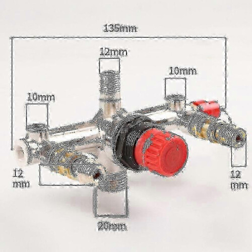 90 - 120psi Air Compressor Manifold Regulator with Durable Pressure Gauges & Switch Control 2