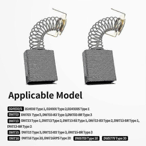 Motor carbon brushes for D24000 compatible with sliding table saw 2