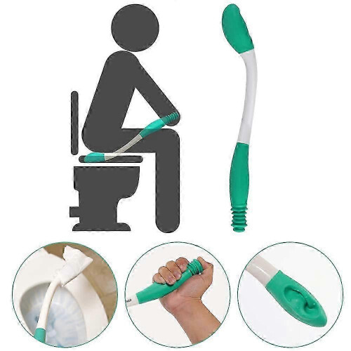 Self assist toilet aid for disabled with tissue grip 2