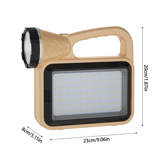Bærbar campinglampe med LED og solcellelading3Light 2