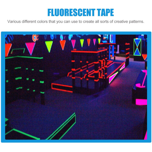 Ταινία φθορισμού UV Reactive Glow in The Dark Μαύρος αγωγός Ηλεκτρικό διακοσμητικό χαρτί Washi 2