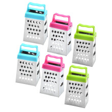 Mini râpe, 6 pièces, ustensiles de cuisine multifonctions, manuels, en acier inoxydable et plastique.