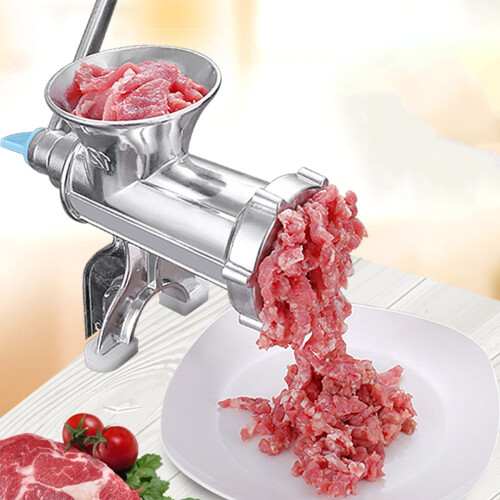 Tritacarne manuale e taglia torte con insaccatrice. 2