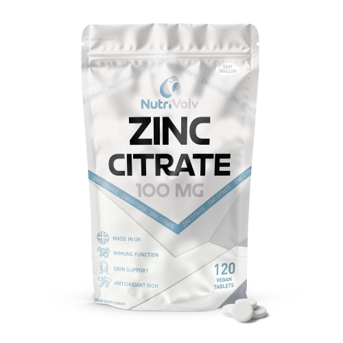 NutriVolv Zinc Citrate 100mg Tablets 120 Pack