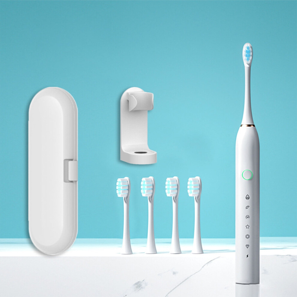 Electric Toothbrush with 4 Brush Heads and 6 Speeds