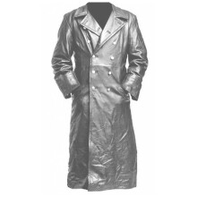 (XXXL, Gray) Men Classic Officer Ww2 Military Unicompatible withm Black Leather Trench Coat