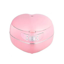 (110V-120V, Pink) Peach Heart-shaped Rice Cooker Smart Mini Rice Cooker Household compatible with 1-2-3-4 People