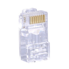 RJ45 Cat6 UTP connector socket unshielded gold plated 100