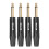 jixopn4pcs Σύνδεσμος βύσματος μικροφώνου επιχρυσωμένος6,35 χιλ. DIY βύσμα συγκόλλησης 1