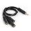 Gold Plated 3.5mm 3-Pole to 3-Way Stereo Cable 1