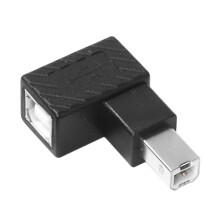 jixopn90 Convertidor de enchufe de extensión USB tipo B en ángulo recto para impresora y escáner