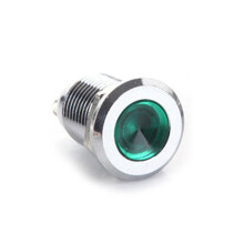 (220V, Green) 1 Pc 12mm 6/12/24/220v Mini Signals Power Supply Led Metal Indicator Light Lamp
