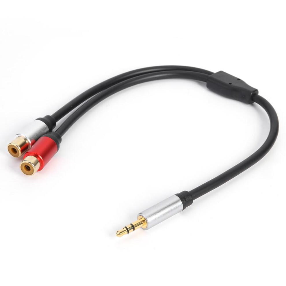 3.5Mm Male To Dual Rca Female Stereo Aux Cable Gold 917087629799