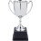 Trophy Cup Plastic Silver 7.4 Inch Round Base 1