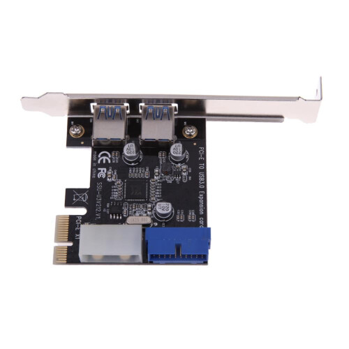 USB 3.0 PCIe扩展卡 外置2口 内置19针