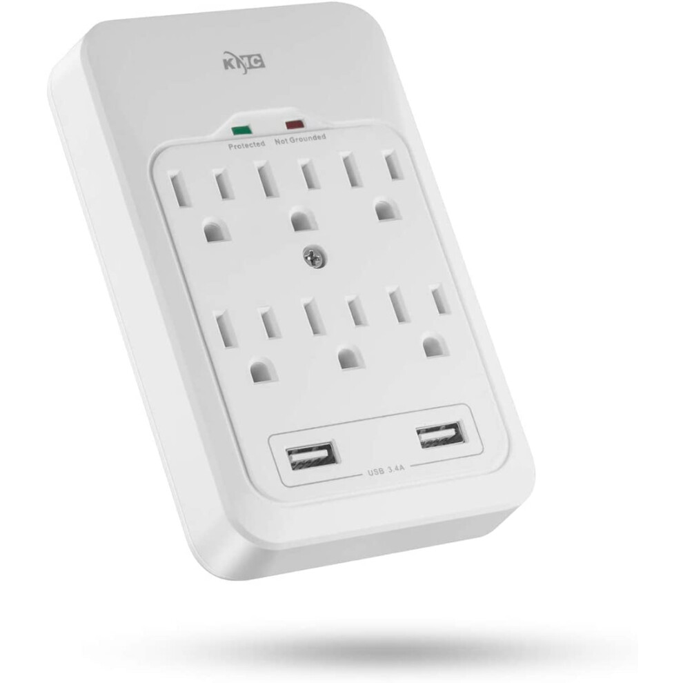 Surge Protector Tap 6 Outlet 2 Usb 980J White 917087636674