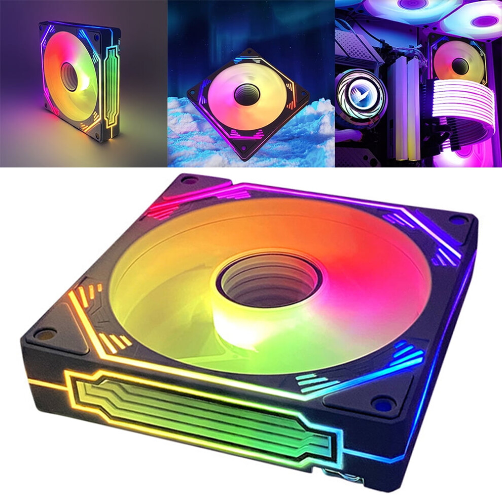 Jixopn 120Mm Pwm Case Fan With 5V 3-Pin Argb (, Black 917087637732