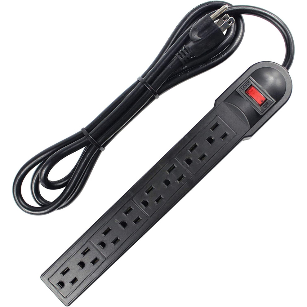 Surge Protector Power Strip 8 Outlet 6 Ft 750J 917087636391