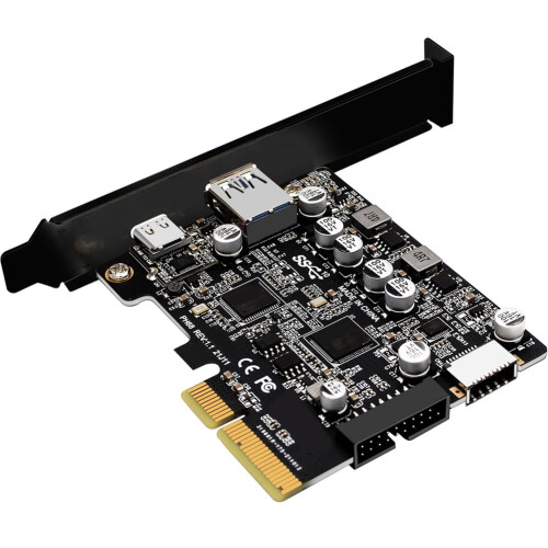 PCIe 3.0 to USB 3.2 Adapter 10Gbps 1x A-Key