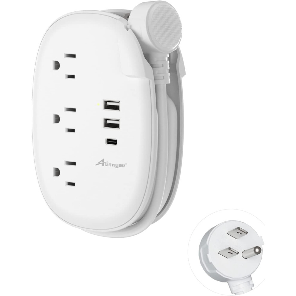 Usb C Travel Power Strip With 3 Ac Outlets And 3 Usb Ports 917087636070