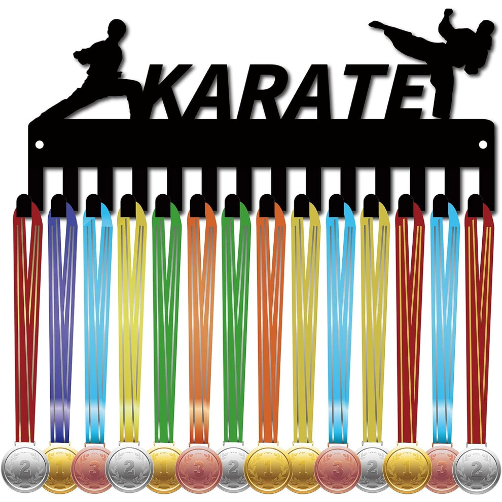 Karate Medal Hanger Black Display Rack With 14 Hooks 917087634373