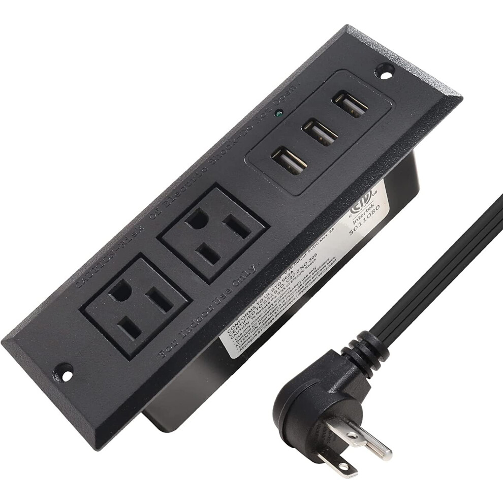 Desk Power Strip With Usb Ports 2 Ac Outlets 3 Usb 15W 917087636797