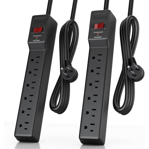 Surge Protector Power Strip 980J 6 Outlets 4FT