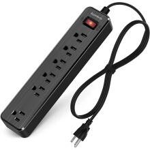 Surge Protector Power Strip 6 Outlets 4.5 Ft 900 Joules