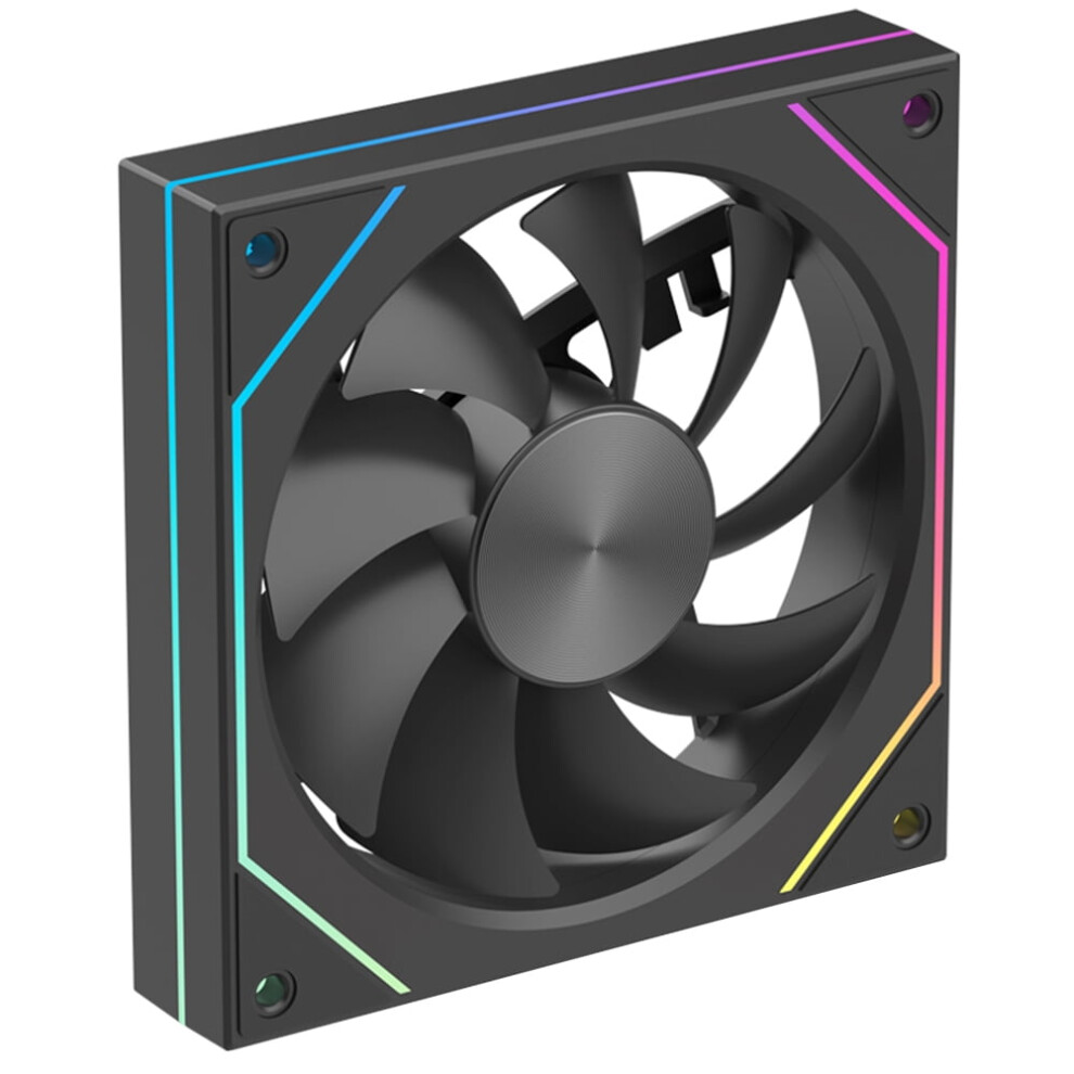 Jixopn Rgb Case Fan 12Cm 5V 3-Pin Pwm Black 917087637855