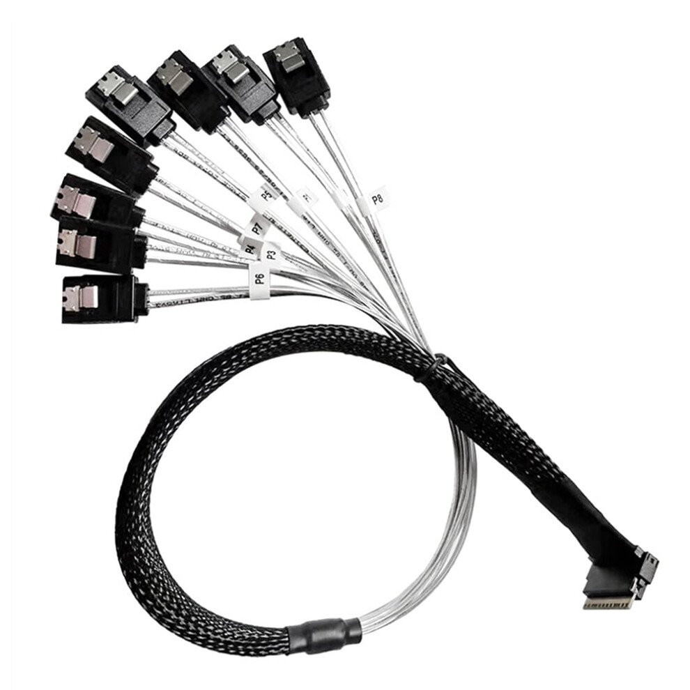 Jixopn Sas4.0 Slim Line Adapter Cable 50Cm 8-Port Sata 917087640794