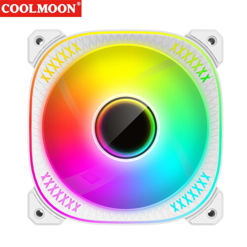 Jixopn ARGB Fan 12cm 5V 6-Pin White Reverse