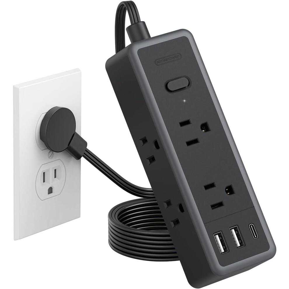 Extension Cord With Surge Protector 5 Ft 6 Outlets 3 Usb 917087635592