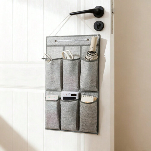 6 Pocket Over Door Shoe Organizer Hanging Storage Rack