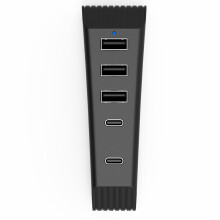 Jixopn 5-Port USB Hub for PS5 Slim – 3 USB-A + 2 USB-C