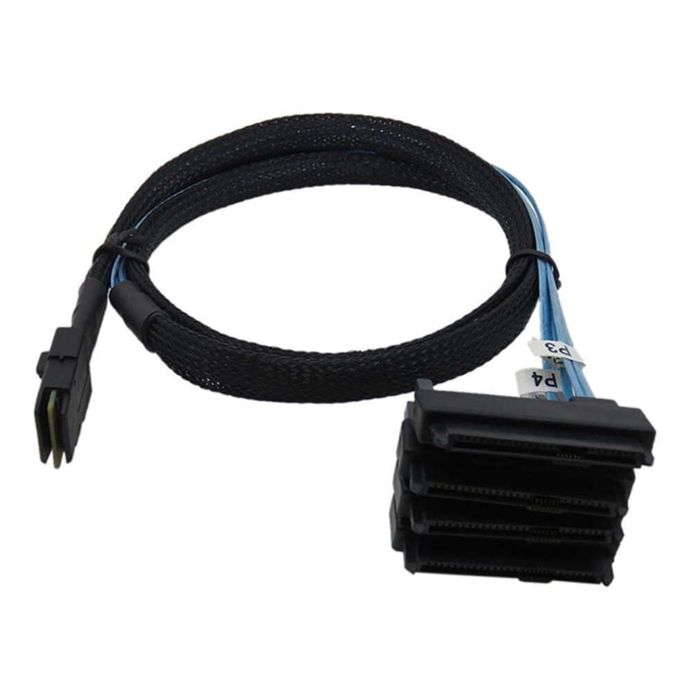 Mini Sas Sff-8087 To 4 Sas Sff-8482 Cable With Sata Power 917087642019