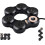 Flexible Power Strip Surge Protector 4 Outlets 2 USB Black 1