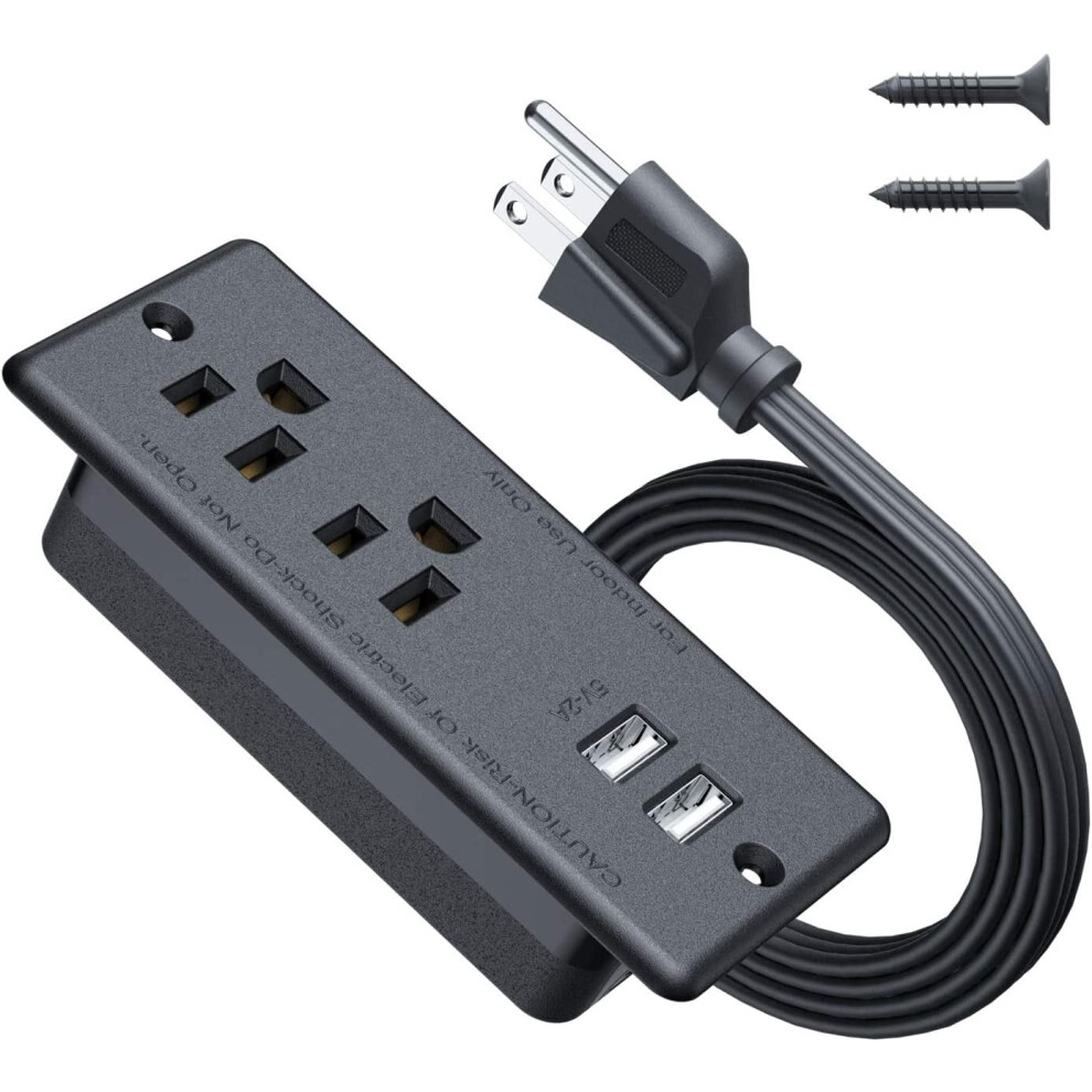 Recessed Power Outlet With 2 Usb Ports For Desktop 917087635790