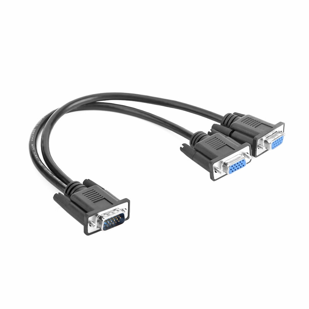 Vga Y-Splitter Adapter Cable 15-Pin Male To Dual Female 917087643771