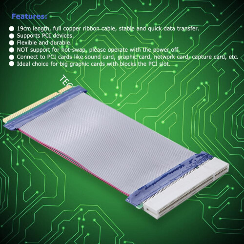 PCI sound network graphic card extender flat ribbon cable 2