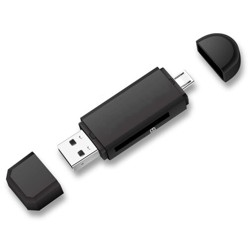 jixopn Micro USB+USB2.0OTG minnekortleser leseenhetsadapter for PC Android