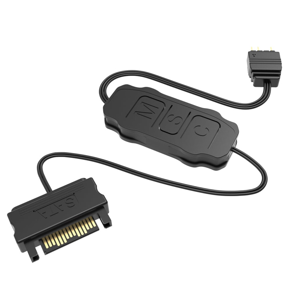 Jixopn Argb 5V 3-Pin To Sata Rgb Sync Cable For Pc Fans Black 917087645195
