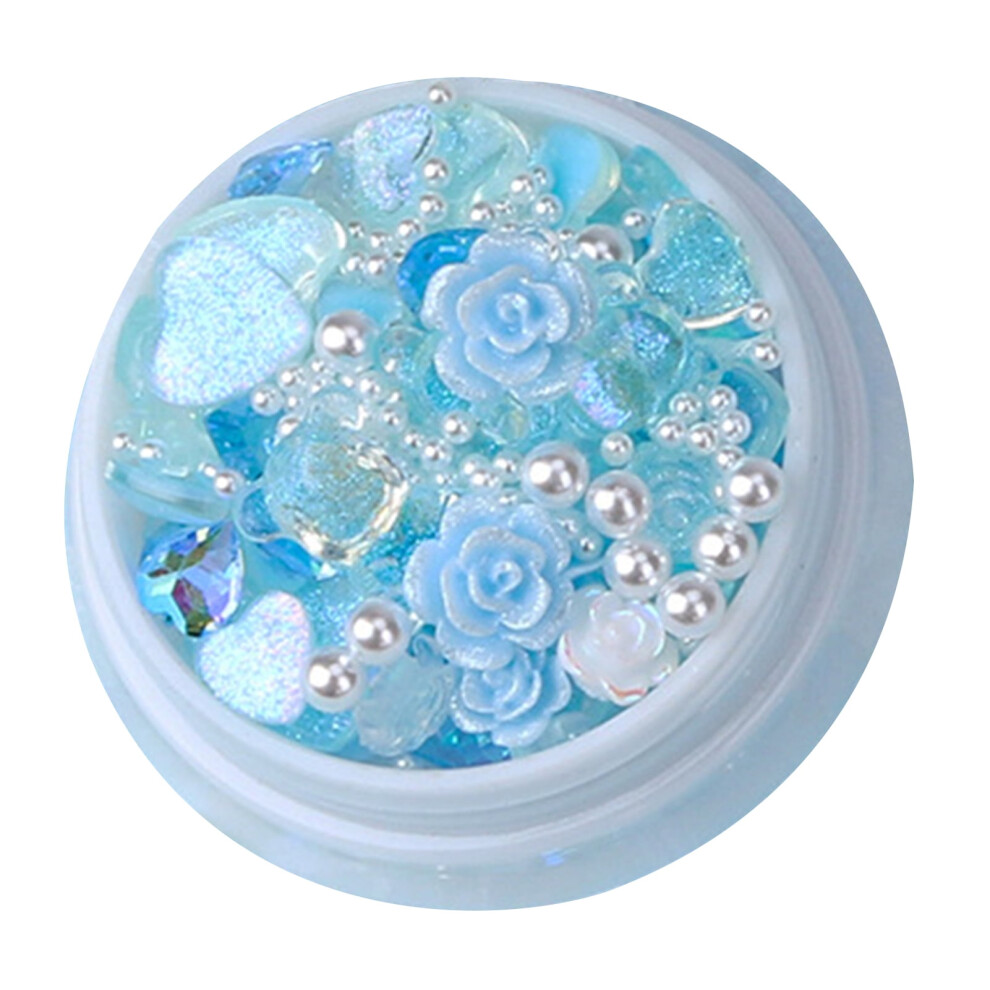 Faux Pearl Nail Decor Bowknot Heart Rose Bear Resin 1 Box