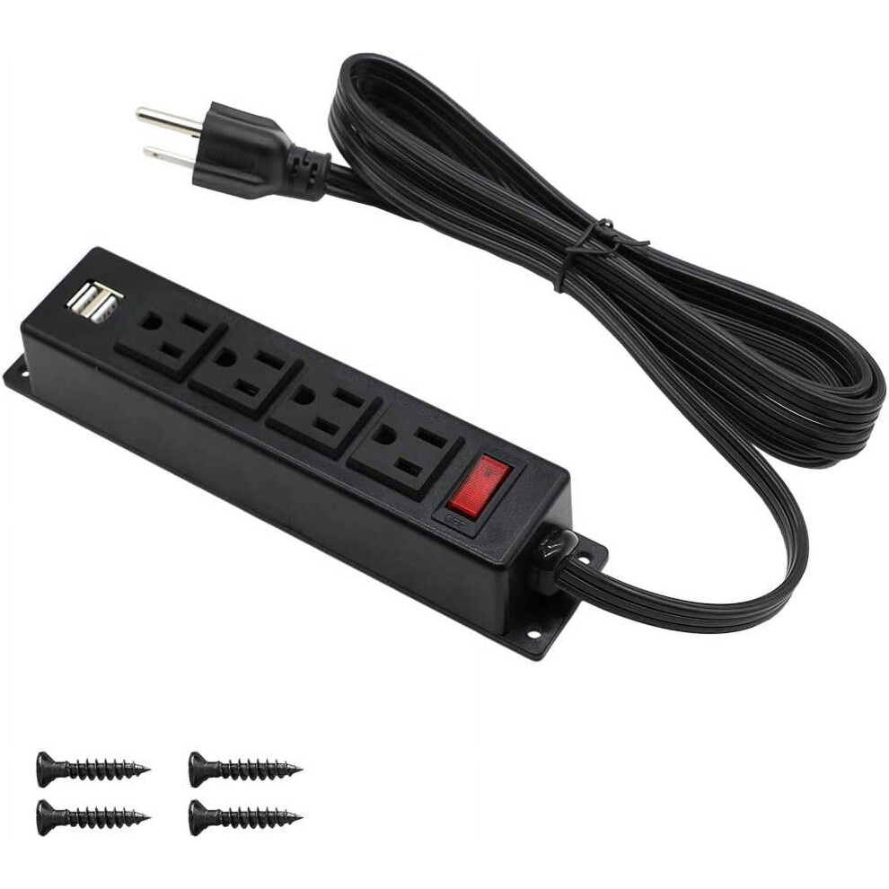 Mountable Power Strip With Usb Ports 6 Outlets 917087635837