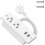 Εντοιχισμένο πολύπριζο με USB, επίπεδη πρίζα, εξαιρετικά λεπτό καλώδιο προέκτασης, 1