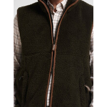 JACK PYKE Men's Countryman Chunky Fleece Gilet Dark Olive Large