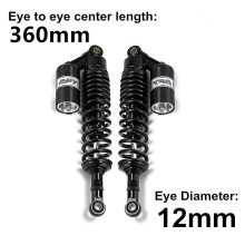 (M99-34-1) Black 280mm 320mm 340mm 360mm 380mm 440mm Motorcycle Air Shock Absorber Rear Suspension Atv Quad Scooter Dirt Bike Motor D20