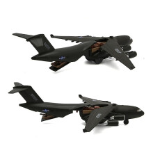 (Green) 1/32 C17 Transport Plane Pull Back Music Led Model Table Decor Kids Toy Gift
