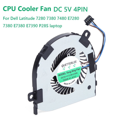 CPU Cooler DC 5V 4-Pin for Dell Latitude 7280/7380/7480 2
