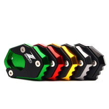 (Green-Z650) Motorcycle Side Stand Extension Kickstand Enlarged Plate compatible with Kawasaki Z 650 900 Z900 Rs Se Z650 Z900rs 2017-2022 Accessories