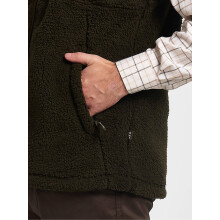 JACK PYKE Men's Dark Olive Sherpa Fleece Sleeveless Gilet XXL